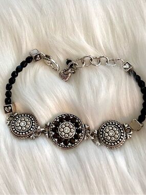 Brighton 1910 Jet Set Beaded Black
Silver Bracelet